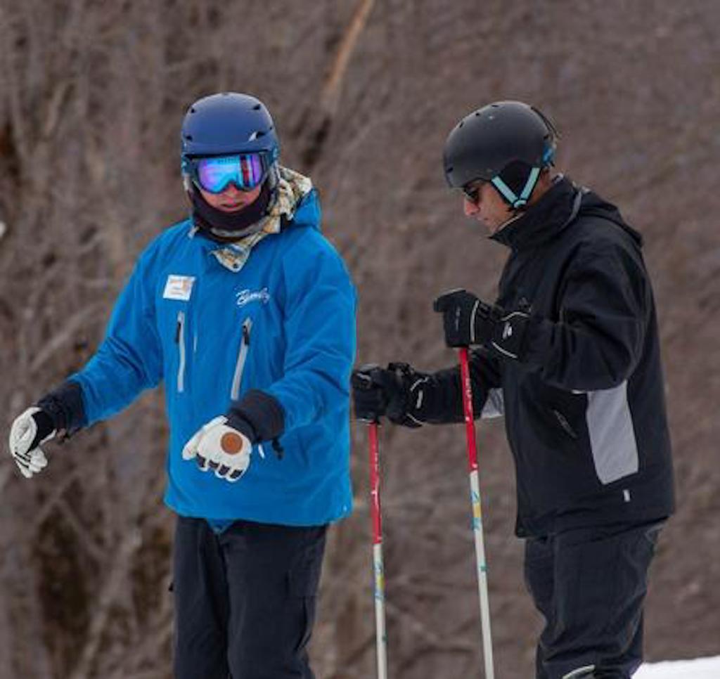learning how to ski for the first time at bromley mountain